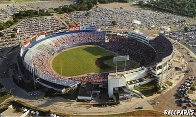 Aerial view of Arlington Stadium