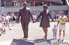 Statues of Mr. and Mrs. Kauffman