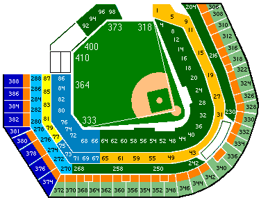 Oriole Park at Camden Yards seating diagram