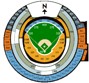 Rogers Centre seating diagram