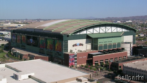 Aerial view of Chase Field
