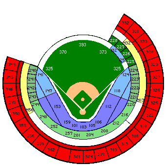 Riverfront Stadium seating diagram