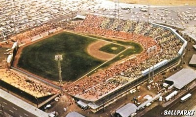 Aerial view of Colt Stadium
