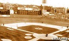 Crosley Field from behind home plate