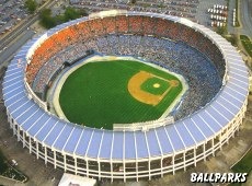 Aerial view of Atlanta-Fulton County Stadium