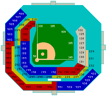 Dolphin Stadium seating diagram