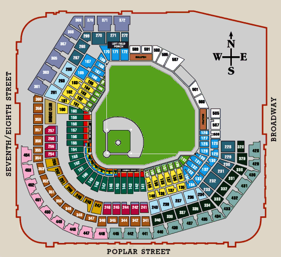 Seating Diagram For Busch Stadium Iii