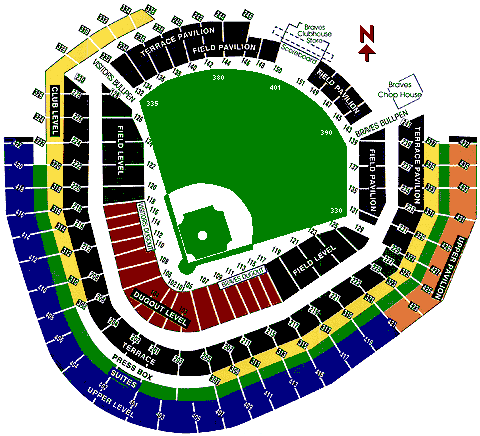 Turner Field Seating Chart & Game Information